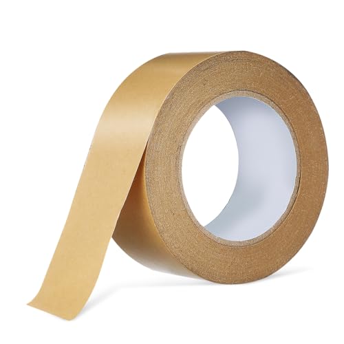 DIKACA 1 Rolle Klebeband aus Kraftpapier Packband aus Papier Verpackungsband Pappband Papierklebeband für Verpackungskartons Kistenband Verpackungsklebeband aus Papier Paketklebeband Gelb von DIKACA