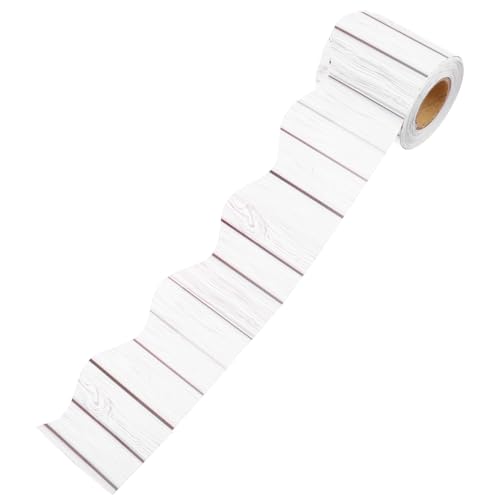 DIKACA 1 Rolle Tafel-Rand-Aufkleber Planke Pinnwand-Grenzen bürodeko office decoration wanddeckoration party decoration party sachen Bulletin-Versorgung Tafelrand Papier Weiß von DIKACA