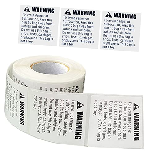 DIKACA 1 Rolle verpackte Aufkleber protect schutzzelt sichschutz kindersicherheit be safe Klebeetiketten Elektrischer Warnaufkleber Warnschild selbstklebende Erstickungsetiketten Papier von DIKACA