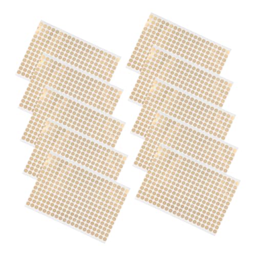 DIKACA 1 Satz Goldener Kupferpapieretikett Glänzend Farbiger Aufkleber Runde Punktaufkleber Kleine Punktaufkleber Farbe Kreisetiketten Kreisaufkleber Aufkleber Aus Kupferpapier 10 Blatt von DIKACA