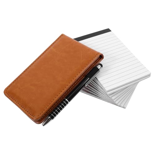 DIKACA 1 Satz Kleines Notizbuch mit Stift Teiliges Reisetagebuch Notizblöcke für Büro Schule und Stilvolles Design Langlebig aus PU für Notizen und Kreative Ideen von DIKACA