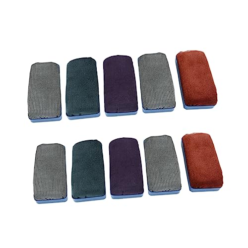 DIKACA 1 Satz Magnetische Tafelradierer Mit Blauem Gehäuse Zubehör Für Schule Büro Und Zuhause Für Whiteboards Und Glastafeln Zufällige Stofffarbe Zufällige Farbe 10 Stück von DIKACA
