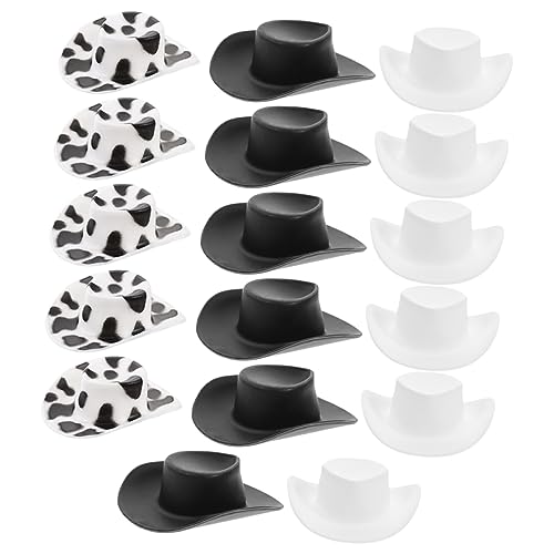 DIKACA 1 Satz Mini-cowboyhut Kleine Cowboyhüte Mini-Western-Cowboy-Hut Kinderhüte Mini-Cowgirl-hüte Zum Basteln Miniatur-puppenhut Mini-Hut Kuh Zarte Kleine Hüte von DIKACA
