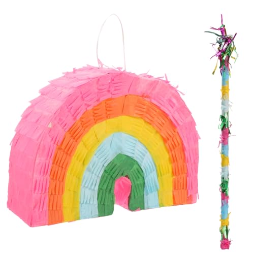 DIKACA 1 Satz Piñata Pinata-spiel Partydekorationen Regenbogen-kuchendekoration Kuchen Verzieren Kuchen Spielzeug Pinata-regenbogen Spielzeuge Papier Kind Alles Zum Geburtstag Jesus von DIKACA