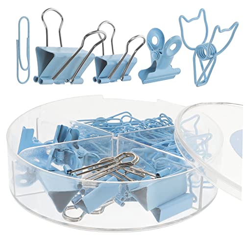 DIKACA 1 Schachtel Büroklammern Praktische Binder Clips für Schule Zuhause Vielseitige Papierfixierung mit Verschiedenen für Dokumente Notizen von DIKACA