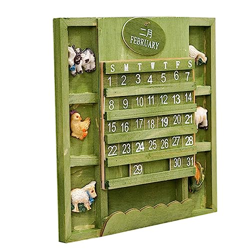 DIKACA 1 Stück Kalender Aus Holz Weihnachts Countdown Kalender Weihnachtsdekoration Wandbehang Weihnachts Hängekalender Countdown Zum Weihnachtskalender DIY Groß Grün von DIKACA