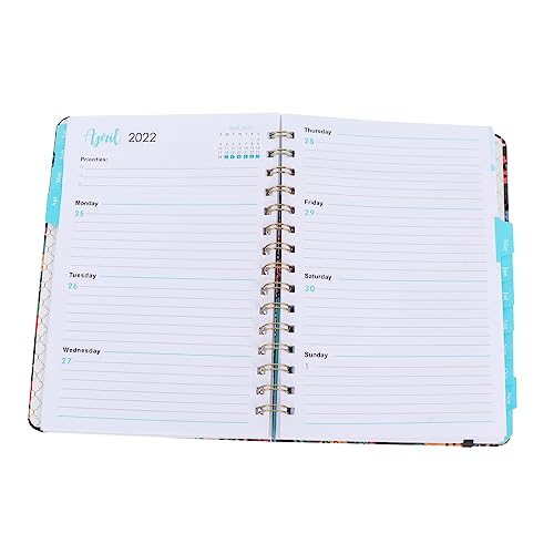 DIKACA 1 Stück Notizbuch Notebook-mädchen Treffen Wochenzeitplanung Notizblöcke Notizblock Zum Täglichen Schreiben Planerhefte 2022 Studenten Notizblock Süße Notizbilder Papier Bunt von DIKACA