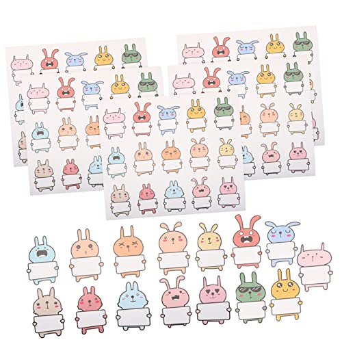DIKACA 10 Blatt Namensschild Aufkleber Etiketten Für Flaschen Milchflaschen Karikatur Babyetiketten Babyflaschenetiketten Für Die Kindertagesstätte Kindertagesstättenetiketten Pvc von DIKACA