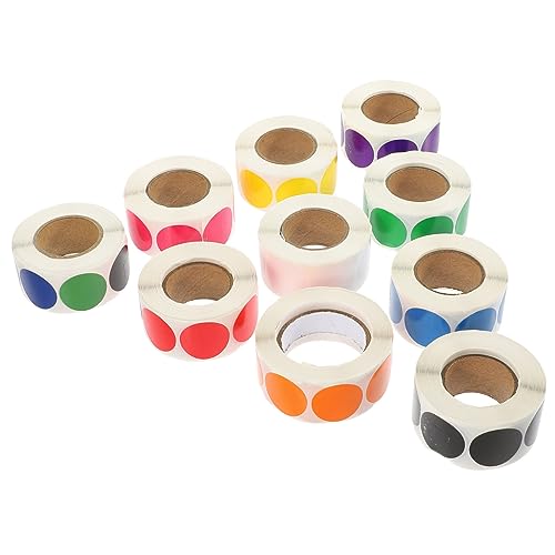 DIKACA 10 Rollen Farbige Runde Punkt Aufkleber Selbstklebende Etiketten für Codierung und Beschriftung pro Rolle für Büro und Zuhause DIKACA 10 Rollen Farbige Runde Punkt Aufkleber Selbstklebende Etiketten für Codierung und Beschriftung pro Rolle für Büro und Zuhause von DIKACA