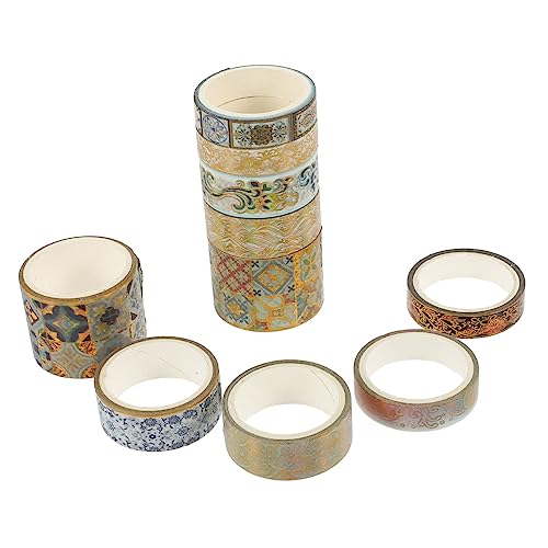 DIKACA 10 Rollen Washi-tape Sammelalbum Gold Aufkleber Schrott Uv Dekoratives Washi Tape Abziehbilder Zum Basteln Dekorative Bänder Für Sammelalben Washi Tape Zum Basteln Klebeband Papier von DIKACA