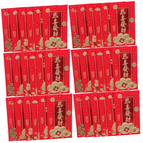 DIKACA 10 Roter Umschlag mit Cartoon-Schlange alle Frühling Vorabend briefumschläge Hochzeitsgeldumschläge rote umschläge chinesisch Rote Tasche Papier von DIKACA