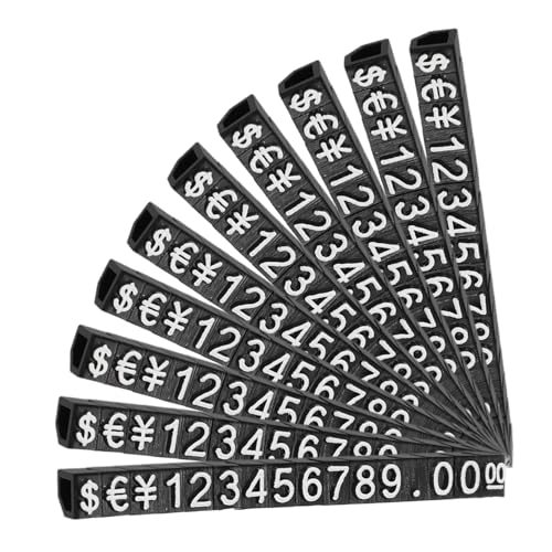 DIKACA 10 Sätze Verstellbare Preisanzeige Würfel aus Leichtem Kunststoff Preisblock für Schmuck Laden Theke Preisetiketten Display Flexibel und Praktisch DIKACA 10 Sätze Verstellbare Preisanzeige Würfel aus Leichtem Kunststoff Preisblock für Schmuck Laden Theke Preisetiketten Display Flexibel und Praktisch von DIKACA