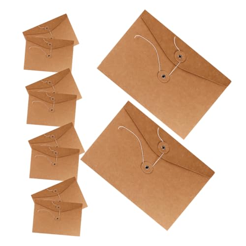 DIKACA 10 Stück Aktenhalter Ordner Papiertüten Pappmappen Aktentasche Aktenumschlag für Dokumente Dokumententasche Dateiorganisator Papierbeutel Dateibeutel 350g Kraftpapier von DIKACA