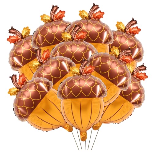 DIKACA 10 Stück Ballon aus Aluminiumfolie Girlande Luftballons aus Metall Neonballons große luftballons große ballons weihnachtsdeko Thanksgiving-Party- Thanksgiving-Party-Zubehör von DIKACA