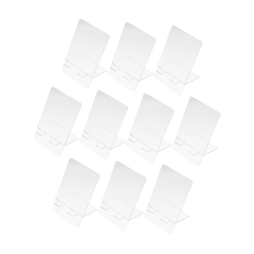 DIKACA 10 Stück Desktop-Notizblock Schreibtisch mit Planke Schreiben wiederbeschreibbares Message Board Büro-Acryl-Schreibtafel Acryl-Memotafel für den Haushalt Bürobedarf Transparent von DIKACA