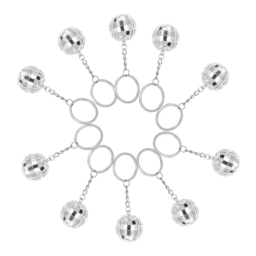 DIKACA 10 Stück Disco-schlüsselanhänger Schlüsselbund Sortiert Mini-disco-kugel-schlüsselanhänger Party Schild Hängend Kompakter Taschenanhänger Diy Liefert Silver Glas DIKACA 10 Stück Disco-schlüsselanhänger Schlüsselbund Sortiert Mini-disco-kugel-schlüsselanhänger Party Schild Hängend Kompakter Taschenanhänger Diy Liefert Silver Glas von DIKACA