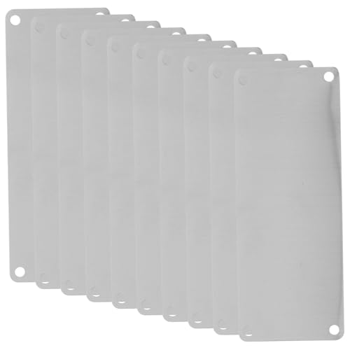 DIKACA 10 Stück Edelstahl Türschild Blanko Metallschilder mit Löchern Rostfrei Multifunktional DIY Namens Informationsplatten für Büro und Türbeschriftung von DIKACA