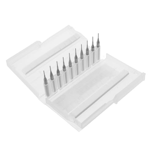 DIKACA 10 Stück End Mill Cnc Router Bits Tungsten Steel Fräser mit Schaft für Präzises Pcb Gravieren und Fräsen Kompatibel mit Verschiedenen Gravurmaschinen Hohe Schnittgenauigkeit und von DIKACA