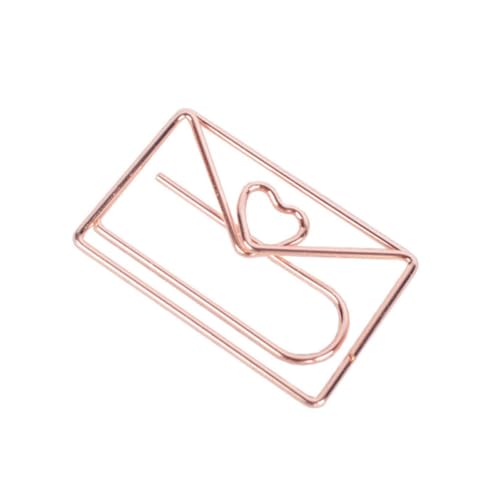 DIKACA 10 Stück Lesezeichen für Büroklammern verscho bookmarks umschlag envelopes the office Befestigungselemente große Büroklammer Ries Halter für Büroklammern herzförmige Büroklammern von DIKACA