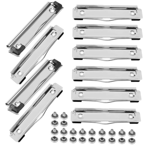 DIKACA 10 Stück Metall Clipboard Clips mit Nägeln Rostfreie Klemmen für Dokumente Vielseitig Montierbar Langlebig Geeignet für Büro Schule Restaurant Zuhause von DIKACA