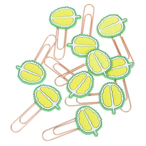 DIKACA 10 Stück Metallpapierklammer Lesezeichenclip Karikatur Papierclips Stifte Geformt Farbe Lustig Büroklammern Jumbo Spaß Büroklammer-lesezeichen Bunt Farbig Hinweisclip Weiches Gummi von DIKACA