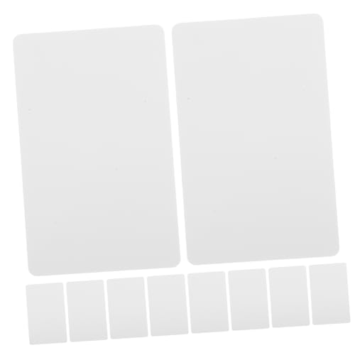 DIKACA 10 Stück PVC Blanko Mitarbeiterausweise Beidseitig Bedruckbar Starke Kunststoffkarten für DIY Namensschilder Preiswerte Id Karten für Kartendrucker Langlebig und Kratzfest von DIKACA