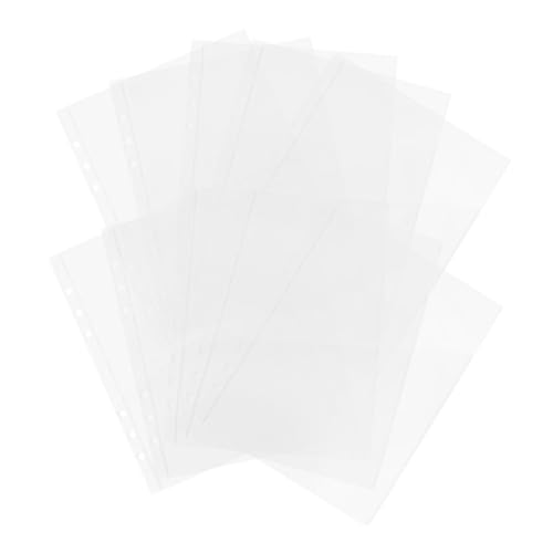 DIKACA 10 Stück PVC Transparent für Notizbuch Refills und Kartenaufbewahrung Teiliges Organizer Lösung für Quittungen Fotos und Dokumente Wiederverwendbar und Tragbar von DIKACA