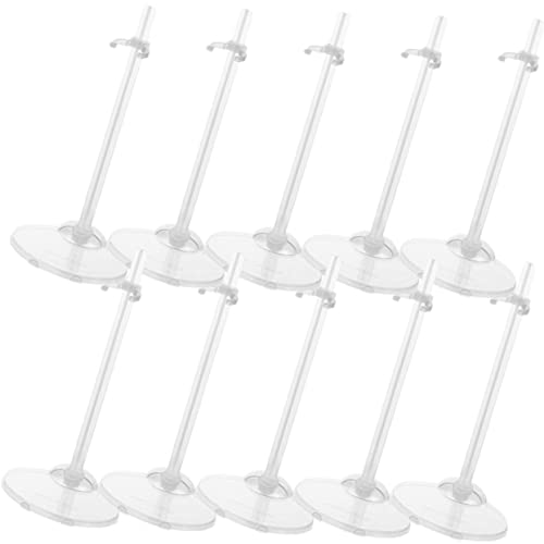 DIKACA 10 Stück Puppenständer für Steht Halter Stand Anzeige doll Accessories Puppenständer für Figuren Puppe klarer Ständer Handgelenkstützen für Puppen Plastik Transparent DIKACA 10 Stück Puppenständer für Steht Halter Stand Anzeige doll Accessories Puppenständer für Figuren Puppe klarer Ständer Handgelenkstützen für Puppen Plastik Transparent von DIKACA