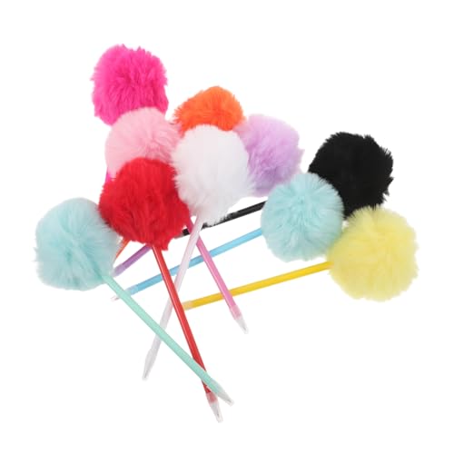 DIKACA 10 Stück Teiliges Kreative Pompon Kugelschreiber mit Flauschigen Plüschköpfen Bunte Schreibstifte für Mädchen Schulbedarf Reibungsloses Schreiben Originelle Geschenkidee für DIKACA 10 Stück Teiliges Kreative Pompon Kugelschreiber mit Flauschigen Plüschköpfen Bunte Schreibstifte für Mädchen Schulbedarf Reibungsloses Schreiben Originelle Geschenkidee für von DIKACA