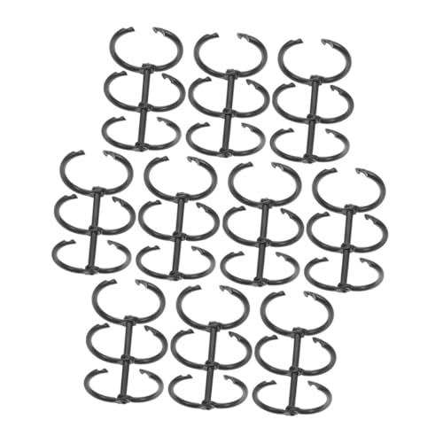 DIKACA 10 Stück Teiliges Metall ringbuchclips Binder Ringe Schwarz Langlebig aus Legierung für Büro Schule Scrapbook und Loseblatt ablage DIKACA 10 Stück Teiliges Metall ringbuchclips Binder Ringe Schwarz Langlebig aus Legierung für Büro Schule Scrapbook und Loseblatt ablage von DIKACA