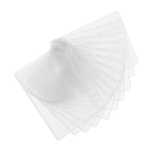 DIKACA 10 Stück Teiliges Mini Binder Taschen aus Langlebigem Transparentem PVC Wiederverwendbare Einstecktaschen mit Praktische Organizer Zubehör für Budgetplaner und Loseblattordner von DIKACA