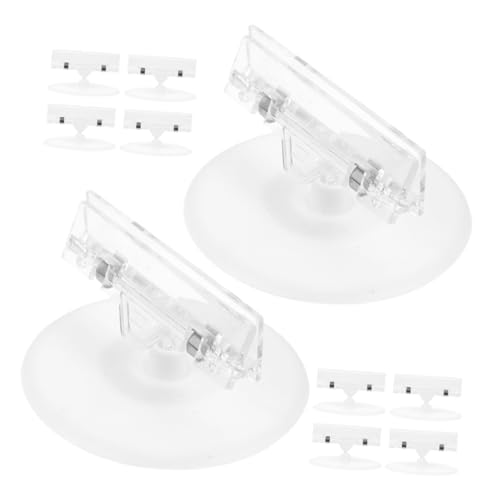 DIKACA 10 Stück Teiliges Schildhalter Abs-kunststoff Stabiler Preisschildclip mit Rundem Sockel Vielseitig Einsetzbar für Laden Büro Ausstellungen Einfache Preisanpassung ohne Werkzeug von DIKACA