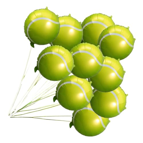 DIKACA 10 Stück Tennisballon Luftballons Sportballballons Partyzubehör zum Thema Tennis Farbe groß dekorativer Luftballon geburtstagsfeier dekoration kreativer Ballon Aluminiumfolie Grün DIKACA 10 Stück Tennisballon Luftballons Sportballballons Partyzubehör zum Thema Tennis Farbe groß dekorativer Luftballon geburtstagsfeier dekoration kreativer Ballon Aluminiumfolie Grün von DIKACA