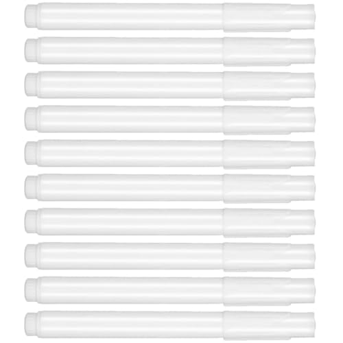 DIKACA 10 Stück Weiße Flüssige Kreidestifte Abwischbar mit Verschleißfester Spitze Handlich und Vielseitig für Glas Oberflächen Tafeln Portable Marker für Büro und Schule DIKACA 10 Stück Weiße Flüssige Kreidestifte Abwischbar mit Verschleißfester Spitze Handlich und Vielseitig für Glas Oberflächen Tafeln Portable Marker für Büro und Schule von DIKACA