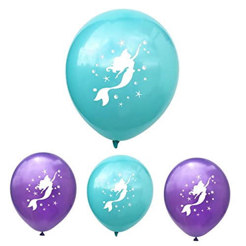 DIKACA 10-teiliges Set Decoracion De Bautizo Para Niño Latexballons Meerjungfrau Ballons Meerjungfrauenballons Für Partys Partyzubehör Für Meerjungfrauen Baby Pailletten Konfetti von DIKACA