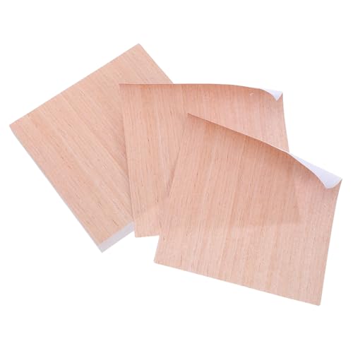 DIKACA 100 Blatt Wood Grain Sticky Memo Pads mit Starker Haftung Verschleißfestes Material Selbstklebend für Büro Schule und Zuhause Große Kapazität Stilvolles Holzmaserungsdesign von DIKACA