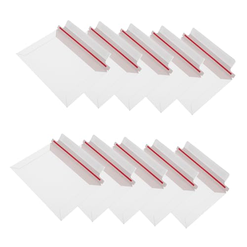 DIKACA 100 Stück Aktenhalter selbstklebende Umschläge Versandtaschen Postumschläge Hochzeitsumschlag Schifffahrtsbedarf Geschäftsumschläge selbstklebend Bürodokumente Papier Hellgrau von DIKACA