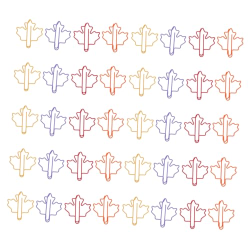 DIKACA 100 Stück Bunte Büroklammern Mapple Leaf Design Farbenfrohe Metallklammern Kleine Papierclips für Dokumentenorganisation Kreative Lesezeichen für Schüler Frauen Mädchen DIKACA 100 Stück Bunte Büroklammern Mapple Leaf Design Farbenfrohe Metallklammern Kleine Papierclips für Dokumentenorganisation Kreative Lesezeichen für Schüler Frauen Mädchen von DIKACA
