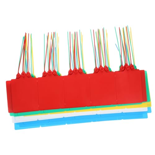 DIKACA 100 Stück Kunststoff Versandetiketten PP Anhänger mit Kabelbinder für Koffer Gepäck Versand Lager Warenkennzeichnung DIKACA 100 Stück Kunststoff Versandetiketten PP Anhänger mit Kabelbinder für Koffer Gepäck Versand Lager Warenkennzeichnung von DIKACA