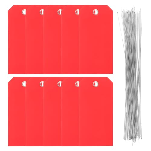 DIKACA 100 Stück Rote Beschreibbare Versand Gepäckanhänger aus PVC mit Verstärktem Metallösen draht Vielseitig Einsetzbar für Koffer Rucksäcke Lager und Versand Robuste und DIKACA 100 Stück Rote Beschreibbare Versand Gepäckanhänger aus PVC mit Verstärktem Metallösen draht Vielseitig Einsetzbar für Koffer Rucksäcke Lager und Versand Robuste und von DIKACA