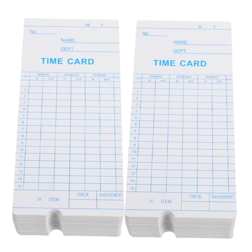 DIKACA 100 Stück Zeitkarte Zeiterfassungskarte Zeitmanagementkarten Geldbelohnungssystem im Klassenzimmer Anwesenheit Punch Card Machine Stechkarten für Stechuhren Karteikarten Papier DIKACA 100 Stück Zeitkarte Zeiterfassungskarte Zeitmanagementkarten Geldbelohnungssystem im Klassenzimmer Anwesenheit Punch Card Machine Stechkarten für Stechuhren Karteikarten Papier von DIKACA