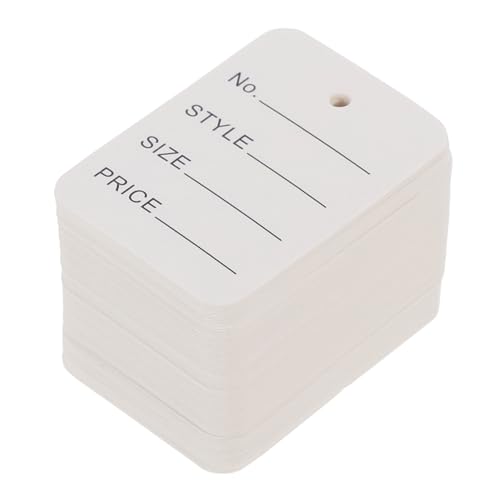 DIKACA 1000 Stück Preisschilder aus Hochwertigem Papier mit Aufhängeloch Leichte Kleidungspreisschilder für Shop Schuh und Hut Etiketten Praktische Preisanhänger für Einzelhandel DIKACA 1000 Stück Preisschilder aus Hochwertigem Papier mit Aufhängeloch Leichte Kleidungspreisschilder für Shop Schuh und Hut Etiketten Praktische Preisanhänger für Einzelhandel von DIKACA