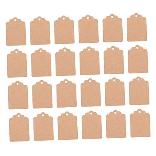 DIKACA 1000 Teiliges Kraftpapier Preisschilder mit Vielseitige Blanko Namens und Preisschilder für Versand Markierung Geschenke Büro und Dekoration Natürliche Braunfarbe von DIKACA