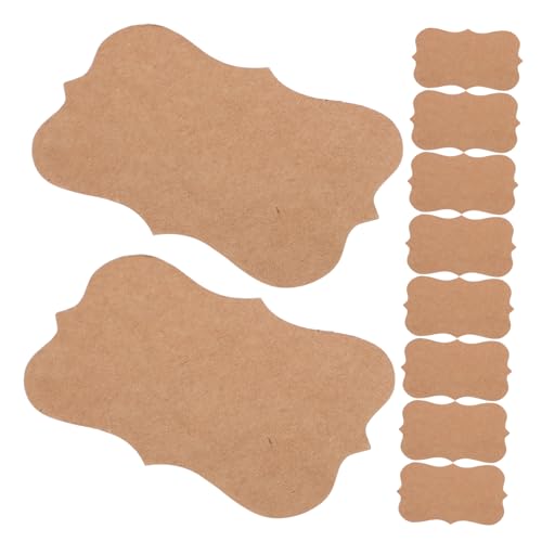 DIKACA 100Stücke Leere Karteikarten aus Kraftpapier Mini Karten für DIY Projekte Beschriftbare Indexkarten für Rezeptkarten Visitenkarten und Hochzeitskarten von DIKACA