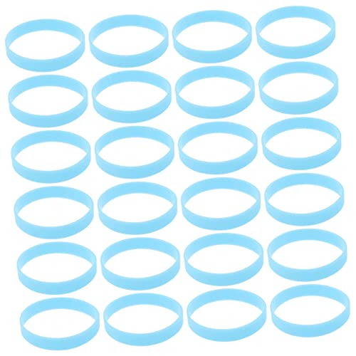 DIKACA 100st Leuchtendes Silikonarmband Glühen Stretch-armbänder Sportarmbänder Leuchtstäbe Leuchtende Partyartikel Leuchtarmbänder Für Erwachsene Stoffarmbänder Leuchten Blue Kieselgel von DIKACA