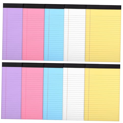 DIKACA 10Er-Packung Pack Farbige Notizblöcke Liniert Vielseitig Einsetzbare Schreibpads für Bürobedarf Schreiben Zeichnen und Journaling Einfach Abreißbar und Tragbar in Rot DIKACA 10Er-Packung Pack Farbige Notizblöcke Liniert Vielseitig Einsetzbare Schreibpads für Bürobedarf Schreiben Zeichnen und Journaling Einfach Abreißbar und Tragbar in Rot von DIKACA