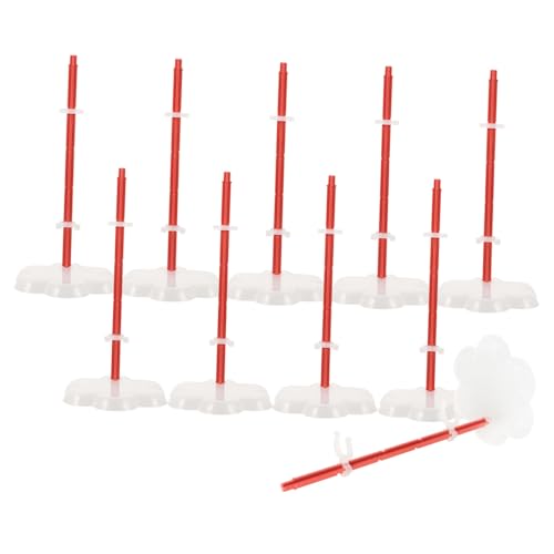 DIKACA 10Stücke Puppenständer aus Abs Verstellbare Halter für Figuren Stabiler Displayständer für Puppen Höhe für Sammler und Präsentationen von DIKACA