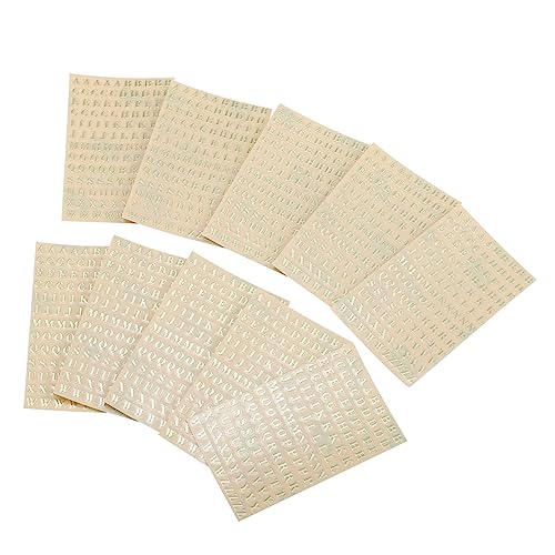 DIKACA 10Stücke Selbstklebende Goldene Buchstabenaufkleber für Flaschenetiketten Dekorative Alphabet Sticker für Ätherische Öle DIY Label zur Beschriftung von Ölflaschen von DIKACA