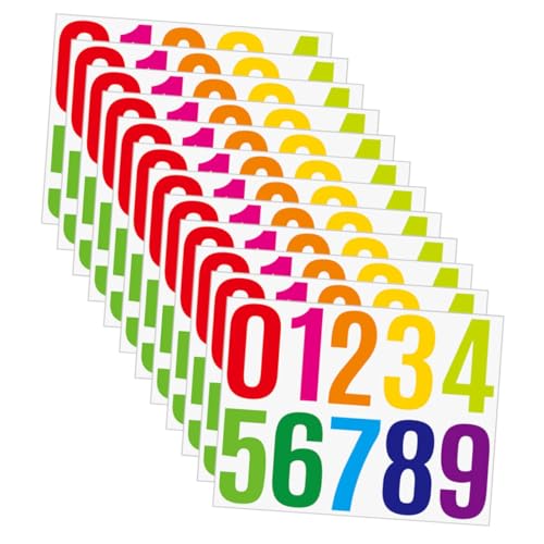 DIKACA 12 Blatt Bunte Selbstklebende Zahlenaufkleber Groß Wetterfeste Zahlenetiketten für Briefkasten Hausnummer Klare Sichtbare Adressaufkleber für Außenbereich DIKACA 12 Blatt Bunte Selbstklebende Zahlenaufkleber Groß Wetterfeste Zahlenetiketten für Briefkasten Hausnummer Klare Sichtbare Adressaufkleber für Außenbereich von DIKACA