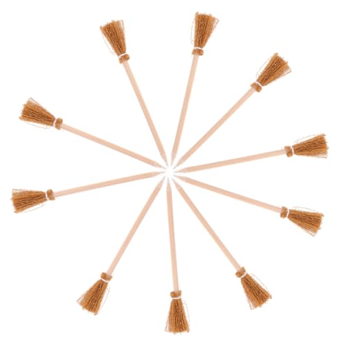 DIKACA 12 Stück Besenstift Bleistift Zauberstab Vorschulklassen müssen haben Hey deko Halloween-Partygeschenk Halloween -Partyzubehör Porzellan-Marker Wachsstift Lapis hölzern Gelb von DIKACA
